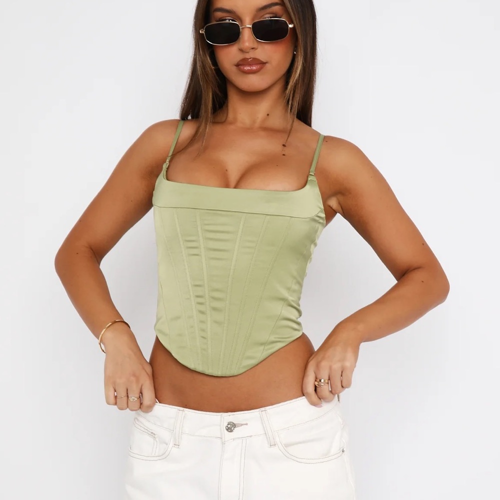 White Fox Corset Bustier top